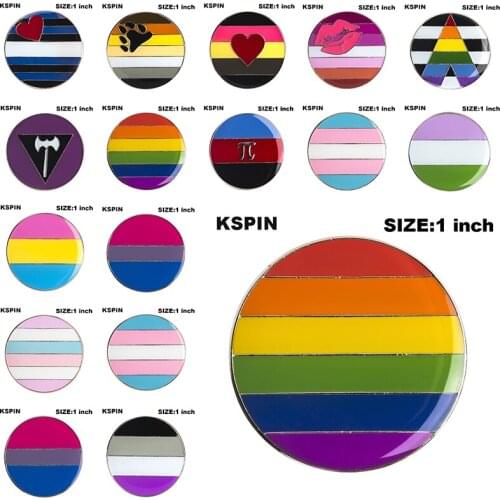 Gay Pride Rainbow Flag Rozet Metal Chapas Metalicas Pins Icon Backpack Brooch for Gift