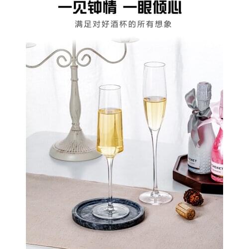 Crystal Champagne Glass Goblet 6 Sets A Pair of Home Gift Box Glass Sparkling Wine Glass Spirit Glass Glass Cup Champagne Flutes