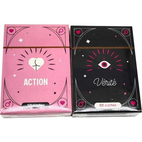 Truth Or Dare Adult Sexy Jeu Action Ou Verite Card Game Double Deck Set French Language In Blister Package For Couples Or Lovers