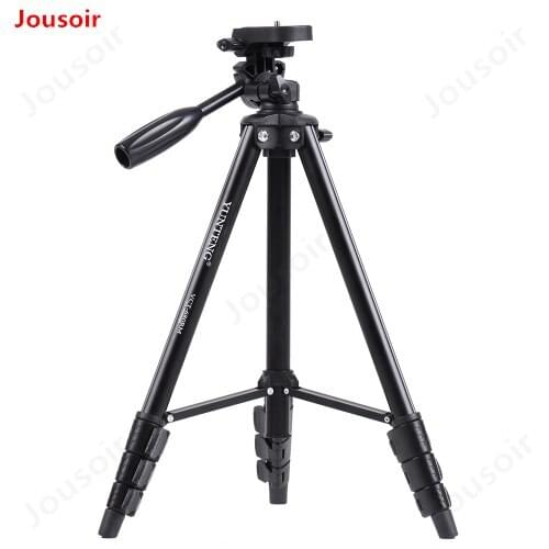 YUNTENG 680 Aluminum Alloy Lightweight Tripod 4 Sections Load 3KG with Universal Smartphone Mount for ILDC Digital Camera CD15