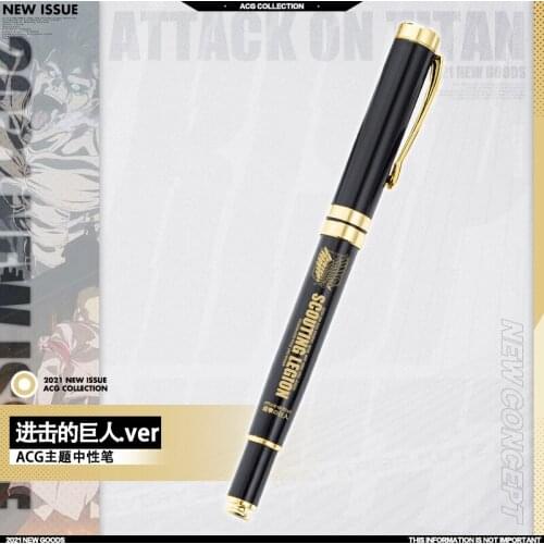 Anime Attack on Titan NieR:Automata 2B SCP Foundation Metal Stationery Sign Ballpoint Gel Pen Rollerball Pen Student Cosplay