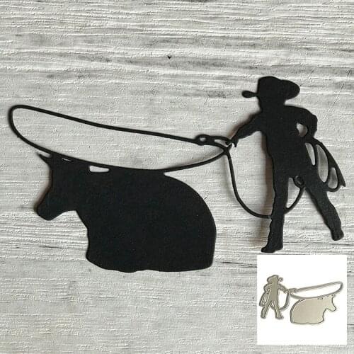 Metal cutting dies cut die mold cowboy Roping decoration Scrapbook paper craft knife mould blade punch stencils dies