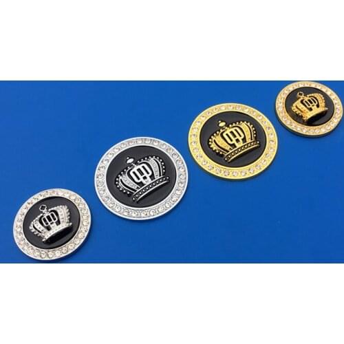 1 Pcs 3D Metal Cool Crown Logo Car Styling Badge Emblem Tail Decal Car Stickers Motorcycle Car Accessories Automobile