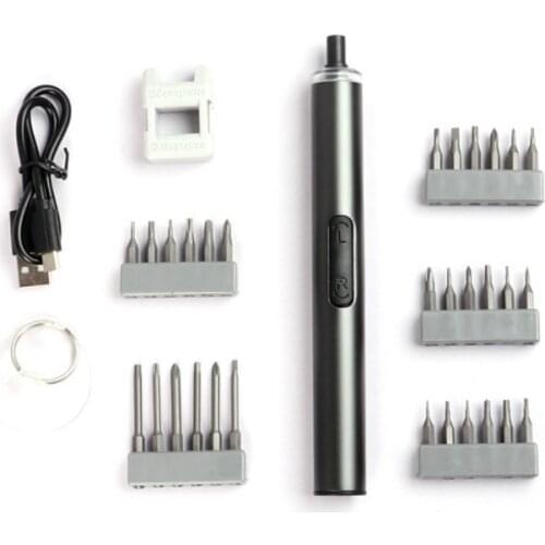 Mini Electric Screwdriver Rechargeable Cordless Power Screw Driver Kit with LED For DIY Tools Kit for Phone Camera Repair