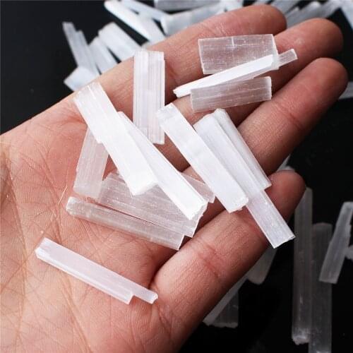 1 Lot 30g/60g/100g Natural White Selenite Rough Gravel Mineral Specimen Healing Crystal Wand Irregular Shape MIni Gravel