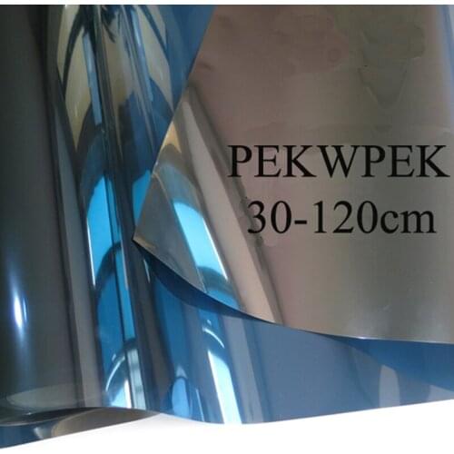 30-90x300cm Blue Silver Balcony Unidirectional Glass Sticker Sunscreen Window Film Sun Control Household Anti-Peep Protection