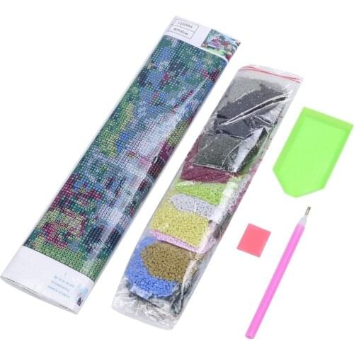 Full Suare Diamond Painting Landscape Garden 5D Diamond Painting Flower Square Rhinestones Embroidery Cross-Stitch Home Decor