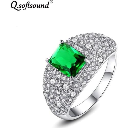 Кольца с кристаллами Q.softsound China At AliExpress