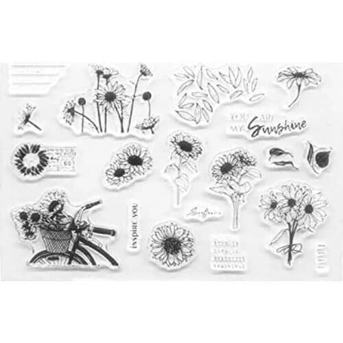 Sunshine Daisy Silicone Clear Seal Stamp DIY Scrapbooking Embossing Photo Album Decorative Paper Card Craft