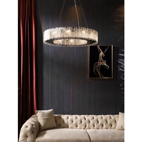 Modern minimalist living room chandelier New art glass dining room bedroom creative personality designer lighting