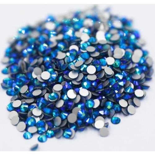 Blue Zircon AB SS3~SS30 Non Hotfix Rhinestone стразы Flatback Glass Stone Nail Rhinestones Diamond For DIY Nail Decorations