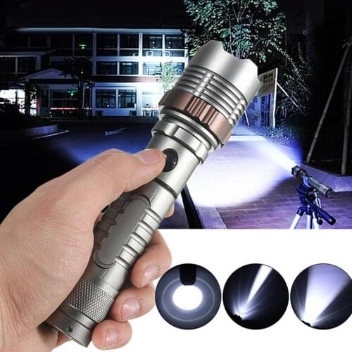 20000LM 15000LM Flashlight Tactical Military T6 LED Waterproof Rechargeable Zoomable Flashlight Torch For Camping