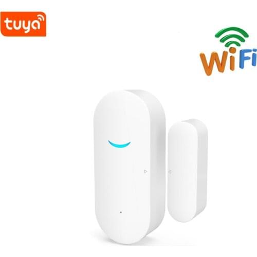 Tuya Smart WiFi Door Sensor Door Open / Closed Detectors Wifi Home Alarm Compatible With Alexa Google Home Tuya APP