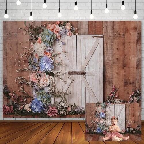 Avezano Baby Shower Birthday Photography Backdrop Flower Wood Floor Girl Photocall Photo Background Studio Photozone Decor Props