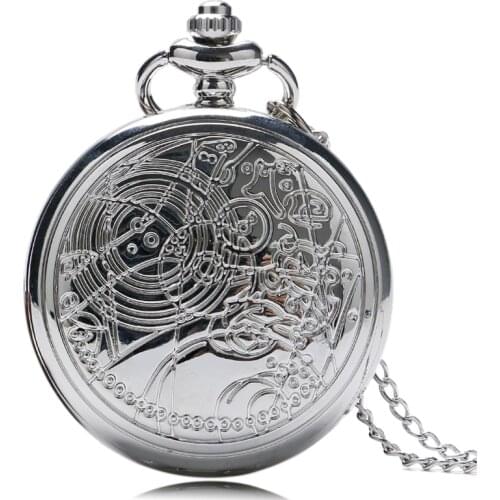 Vintage Mens Pocket Watch Exquisite Elegant Quartz Watch Ladies Fashion Pendant Full Hunter Silver High-end Gifts