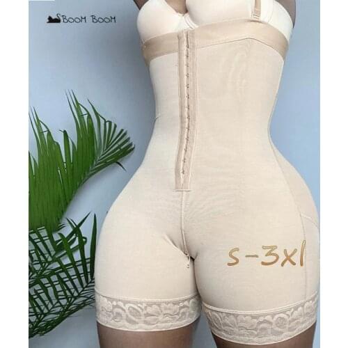 High Compression Skims Womens Body Shapewear Extra Firm Zipper Control Fake Ass Butt Lifter Booties Faja BBL Post Op Surgery