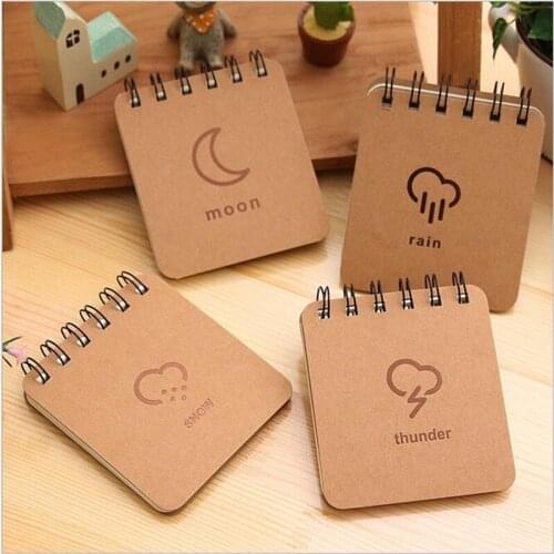 YOUE SHONE 1PCS Weather forecast series coil portable notebook wind and rain lightning book Korean stationery book