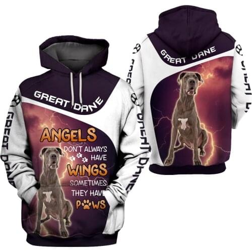 Funny Great Dane 3D Printed All Over Hoodies Fashion Pullover Men For Women Sweatshirts Sweater Animal Costumes