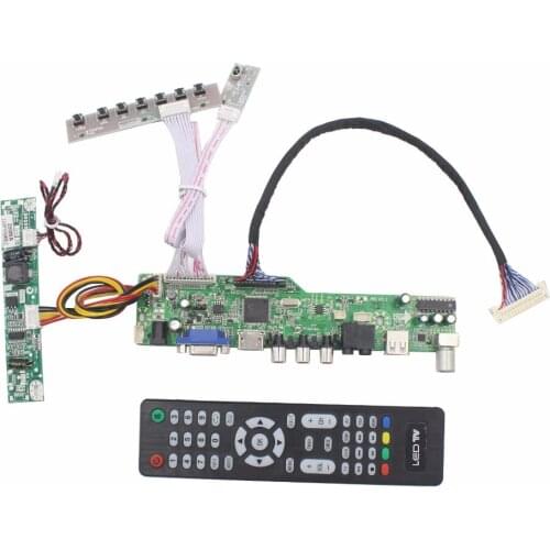 M6V5 LCD TV controller board support TV AV VGA Audio USB HDMI for 18.5 inch lcd pane 1920x1080 LM185TT1A M185XTN01.3 M185XTN01.0