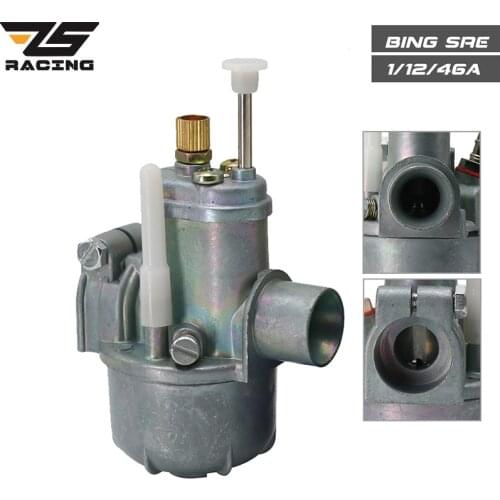 ZS Racing 1PC Motorcycle 12mm BINGCLONE Moped Carburetor Carb For BING SRE 1/12/46A CASAL MANET/PUCH MUSTANG TUNTURI ZUNDAPP
