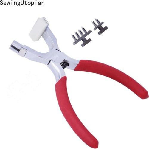 1Set Silent DIY Leather Craft Tools Hole Punches Rhombus Point Pliers Stitching Hand Pliers 2+4 Tooth Rhombus Point Pliers
