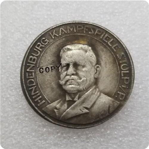 1926 Germany medal - PAUL VON HINDENBURG - super historical medals RARE type 2 COPY COIN