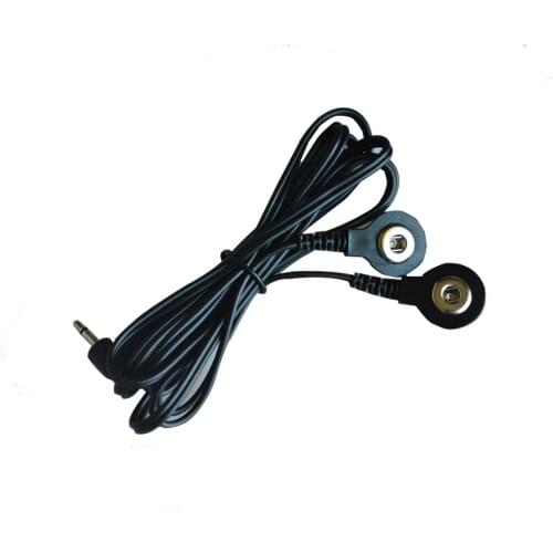 2Pcs/Pack Snap Jack DC Head 2.5mm Black Tens Electrode Lead Wire Cable For Digital Therapy Tens Unit Tens Massager Accessories