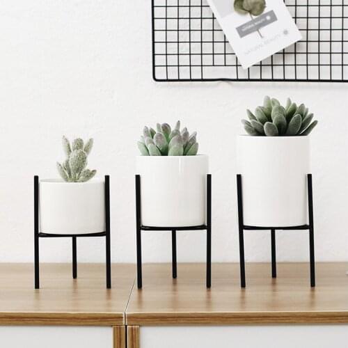 3Pcs Metal Plant Stand Succulent Flowerpot Planter for Office Home Decor