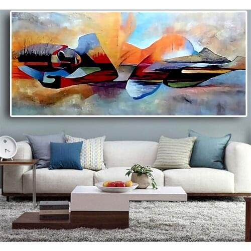 Abstract Larger Lord Buddha Oil Painting Wall Art Canvas Paintings Religious Posters and Prints Picture for Living Room Decor