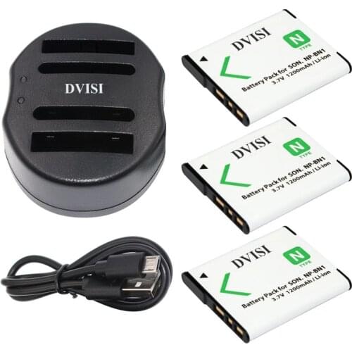 3 Pcs NP-BN1 NP BN1 Rechargeable Battery+USB Dual Charger for SONY DSC TX9 WX5 TX7 W390 W380 W350 W320 W360 QX100 W370 W730 W150