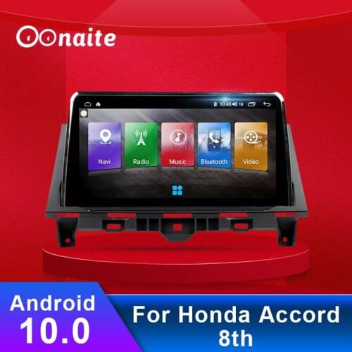 Oonaite 9.66" Android 8.1 USB car BT Radio AM FM DVD multimedia video player GPS navigation for Honda Accord 8th 2008-2013