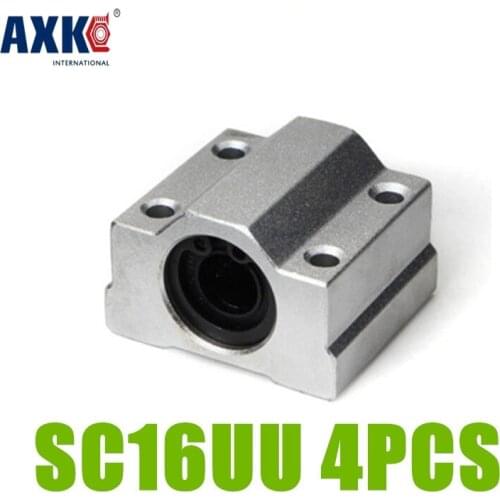 Axk 4 Pcs/lot Sc16uu Scs16uu 16mm Linear Ball Bearing Block Pillow For Cnc Parts Sc16