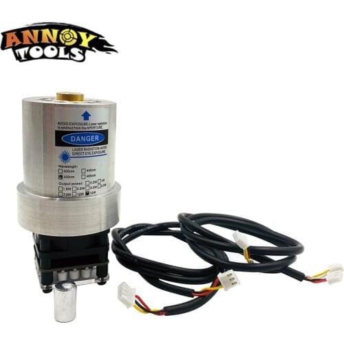 15W Fixed-Focus 52mm Cylinder Laser Module Can Engrave on stainless steel 15000mw DIY Carving Engraver Accessory With PWM