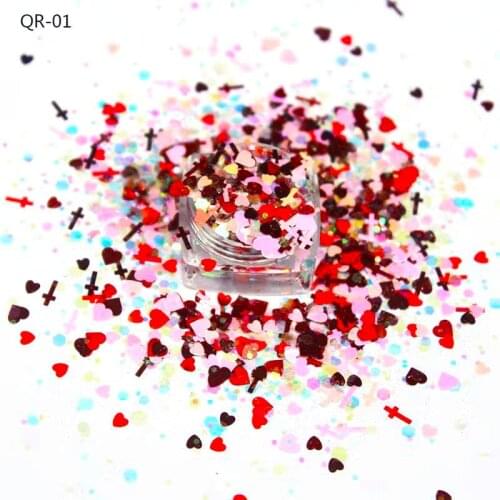 0.1-3mm 50Grams LOVE ME glitter mix- Valentines Collection for acrylic & gel nail art, Tumbler, slime, cosplay, festival