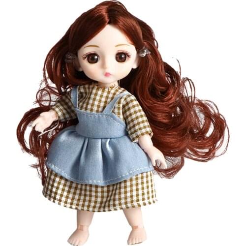 Girl Doll Movable Joints Casual Fashion Princess Clothes Suit Accessories Nude Decoration Multicolor Hair Girl Gift Toy