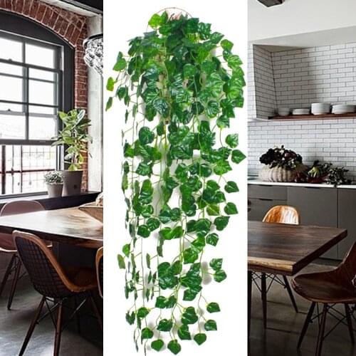 Artificial Plant Vines Wall Hanging Simulation Rattan Leaves Branches Green Plant Ivy Leaf Home Wedding Decoration Plant-Fall