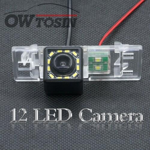 12 LED light Car Backup Rear View Camera For Peugeot 407 406 coupe 106 1007 307 308 607 806 807 Car Parking Reverse waterproof