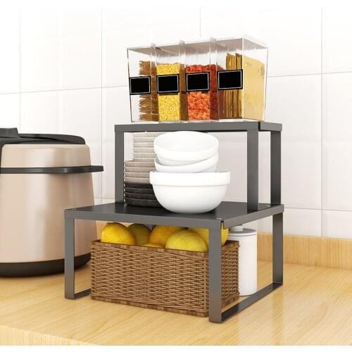 Kitchen Spice Rack Multi Layer Seasoning Storage Shelf Tabletop Home Decor Cupboard Storage Cabinet Shelf Cooking Accessories