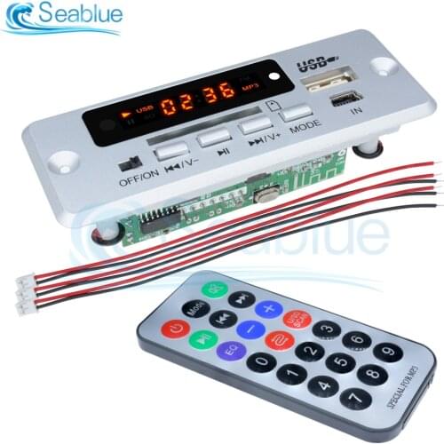 Mini 5V MP3 Decoder Board Bluetooth Call Decoding Module MP3 WAV U-Disk & TF Card USB With 2*3W Amplifier Remote Controller