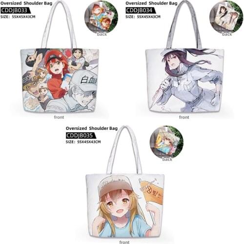 IVYYE Cells At Work Fashion Anime Shopping Bags Casual Customized Shoulder Bag Cartoon School Travel Mom Gifts Unisex