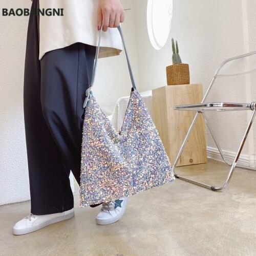 Fashion Sequins Bags For Women Shoulder Purse Luxury Handbags Women Bags Designer Female High Capacity Bags