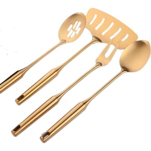 Stainless Steel Cookware Set Kitchen Shovel Fish Turner Soup Spoon Pasta Server Strainer Cooking Tools Utensils