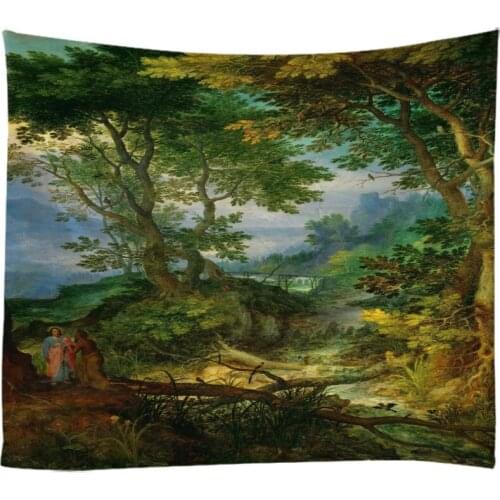 Natural Landscape 3D PrintIng Tapestry Wall Hanging Bed Spread Beach Towel Table Cloth Home Decoration Natural Forest Design
