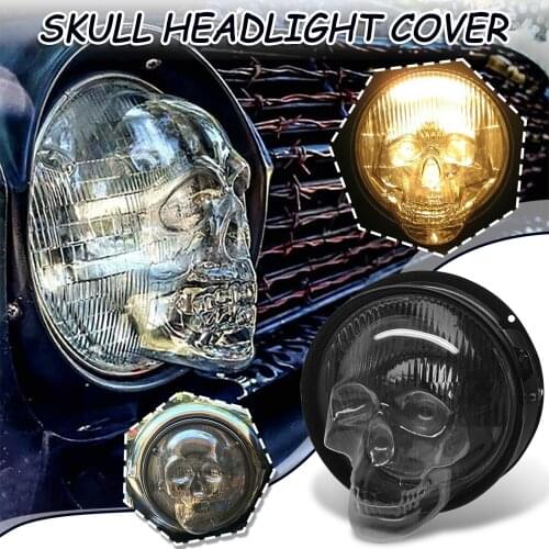 2021 New Skull Headlight Covers for Car 5/7 Inch Round car Headlight For Truck Auto Decorative Protective Head Lamp Cover