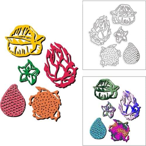 New 2021 Dragon Fruit Carambola Metal Cutting Dies for DIY Scrapbooking and Card Making Decorative Embossing Craft No Stamps