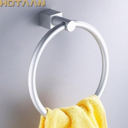 Portable Towel Racks Round Aluminium Towel Holder Rings Wall Mounted Bathroom Accessories Anti-Rust Towel Racks YT-13191