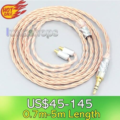 LN007162 Silver Plated OCC Shielding Coaxial Earphone Cable For Sennheiser IE400 IE500 Pro