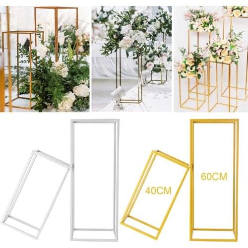 Luxury Vase Column Stand Wedding Flower Stand Metal Frame Flower Vases Display Stand for Wedding Centerpiece Ceremony Party
