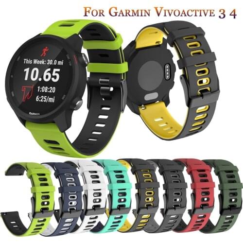 Silicone Replacement Straps for Garmin Forerunner 245M 645 Vivoactive3 Vivomove HR Venu wristband for Vivoactive 3 4 Watch band
