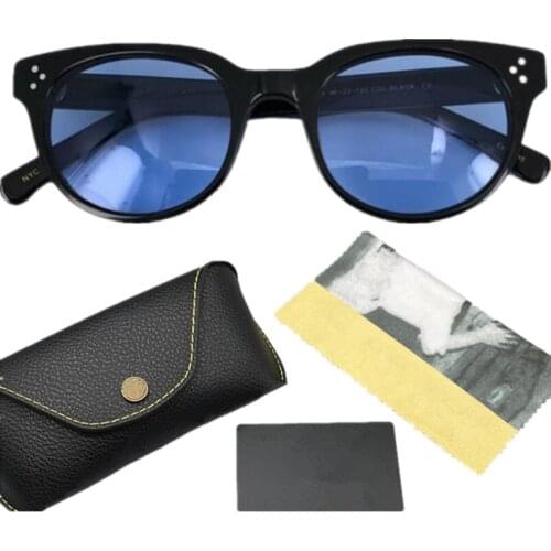 Johnny Depp Vintage VIad Polarized Sunglasses for Unisex UV400 48-22-145 HD Blue Nightvison Yellow Goggles Acetates
